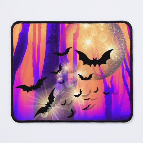 Item preview, A fantasy Halloween forest design of bats surrounding a glowing orb designed and sold by ditzy-designs.