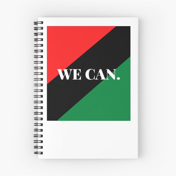 Item preview, Inspirational words: WE CAN. (Pan-African flag) designed and sold by AfricanProverbs.