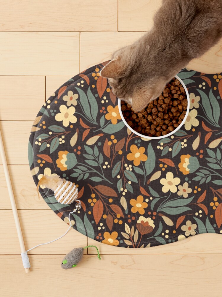 Alternate view of Boho fall floral meadow Pet Mat