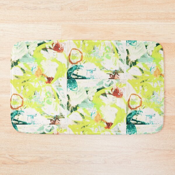 Item preview, Green Red Orange Blue Abstract Painting  designed and sold by Grey Robinson.