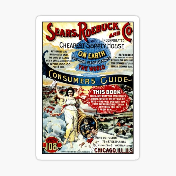 Vista previa del artículo con la obra «SEARS, ROEBUCK: Impresión de portada del catálogo de ventas vintage», diseñado y vendido por posterbobs.