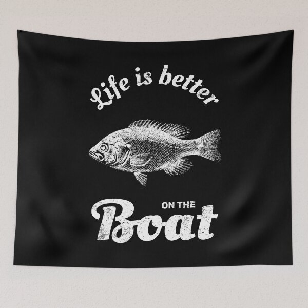 Item preview, Life is better on the boat fish fishing designed and sold by absolutdesign.