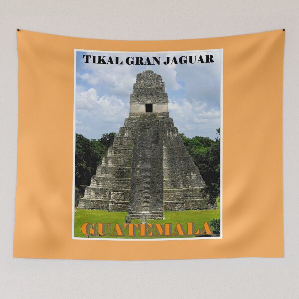 Item preview, GUATEMALA : Tikal Gran Jaguar Temple Tourism Advertising print designed and sold by posterbobs.