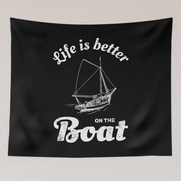 Item preview, Life is better on the boat retro yacht designed and sold by absolutdesign.