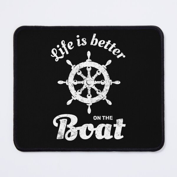 Item preview, Life is better on the boat ship steering wheel designed and sold by absolutdesign.
