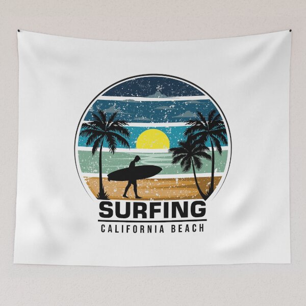 Item preview, Vintage Surfing California Beach designed and sold by virillanissa.