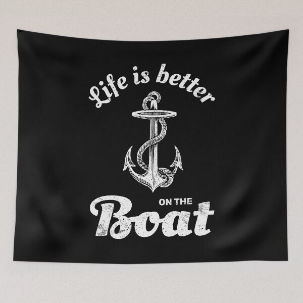 Item preview, Life is better on the boat anchor vintage designed and sold by absolutdesign.