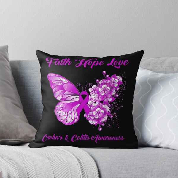 Item preview, Faith Hope Love Crohn's & Colitis Awareness Butterfly Ribbon Gifts designed and sold by Adropine.