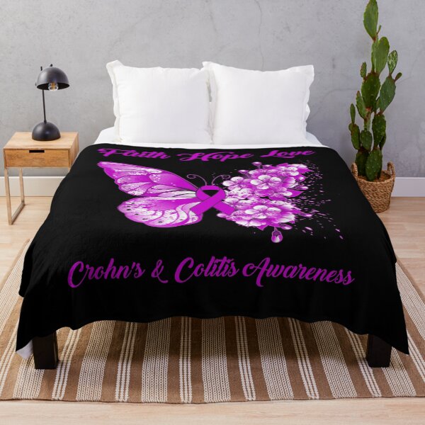 Item preview, Faith Hope Love Crohn's & Colitis Awareness Butterfly Ribbon Gifts designed and sold by Adropine.