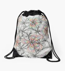 Mochila de cuerdas flores abstractas
