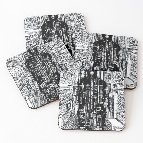 Item preview, Black and white Japanese cyberpunk soul art  designed and sold by Art-of-AI.