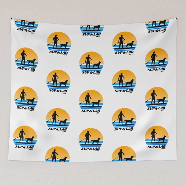 Item preview, SUP and Lab Life Paddleboarding Labrador Puppy Dog Dad designed and sold by Guarddogdrive.