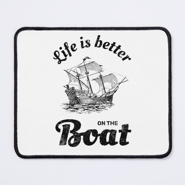 Item preview, Life is better on the boat retro ship vintage yacht designed and sold by absolutdesign.