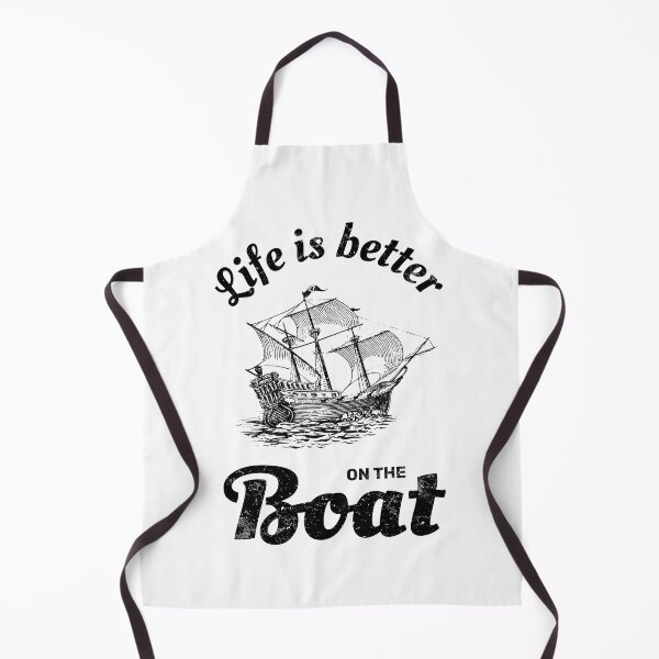 Item preview, Life is better on the boat retro ship vintage yacht designed and sold by absolutdesign.