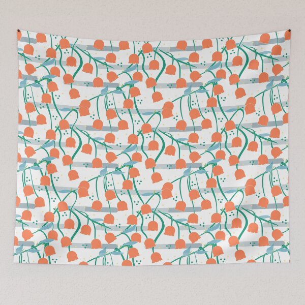 Item preview, Deep Orange Lily of the Valley Pattern designed and sold by Moyanana.