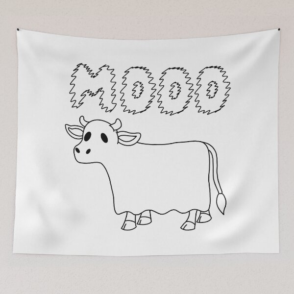 Item preview, Line Art of Halloween Sheet Ghost Cow MOOO designed and sold by limitLIS.