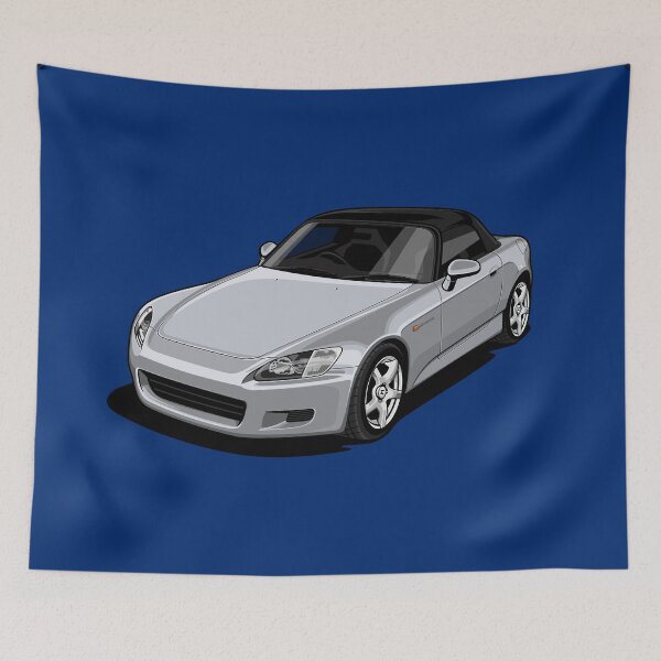 Artikelvorschau, S 2000 Silber (Original) Japanischer Kultwagen Youngtimer entworfen und verkauft von SketchNinja.