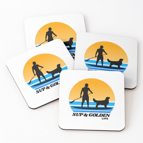 Item preview, SUP and Golden Life Paddleboarding Happy Golden Retriever Dog Dad designed and sold by Guarddogdrive.