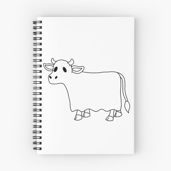 Item preview, Line Art of Halloween Cow Sheet Ghost designed and sold by limitLIS.