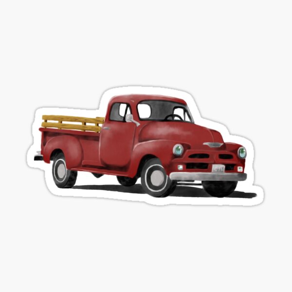 Little Red Truck Sticker