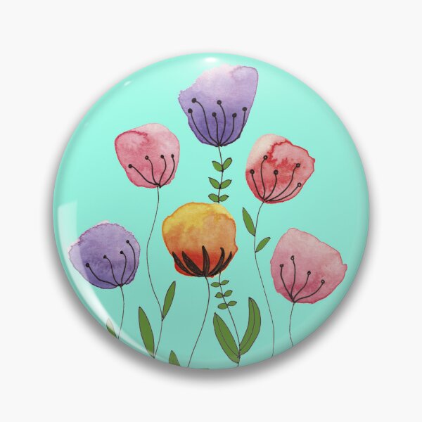 Item preview, Abstract flowers on an aquamarine background designed and sold by Sharon  Lacy.