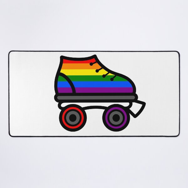 Item preview, Roller Derby Pride Flag Skate designed and sold by Widdershins Art.