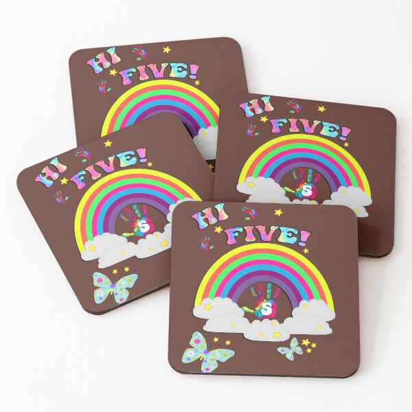Item preview, 5th Birthday Hi Five Retro Tye Dye Rainbow designed and sold by tamdevo1.