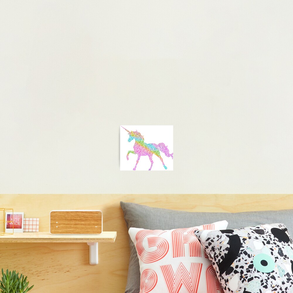 Sparkly Rainbow Unicorn Photographic Print For Sale By Jwyly12