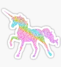 Sparkly Rainbow Unicorn Sticker