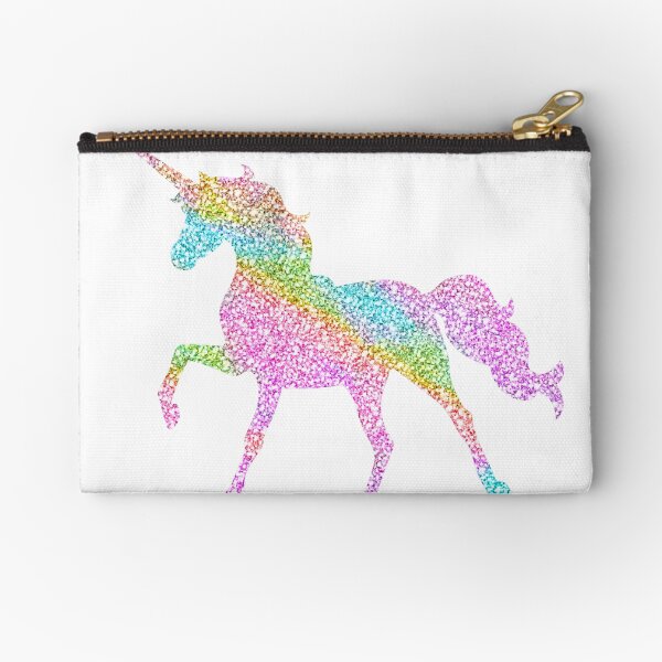 Sparkly Rainbow Unicorn Zipper Pouch
