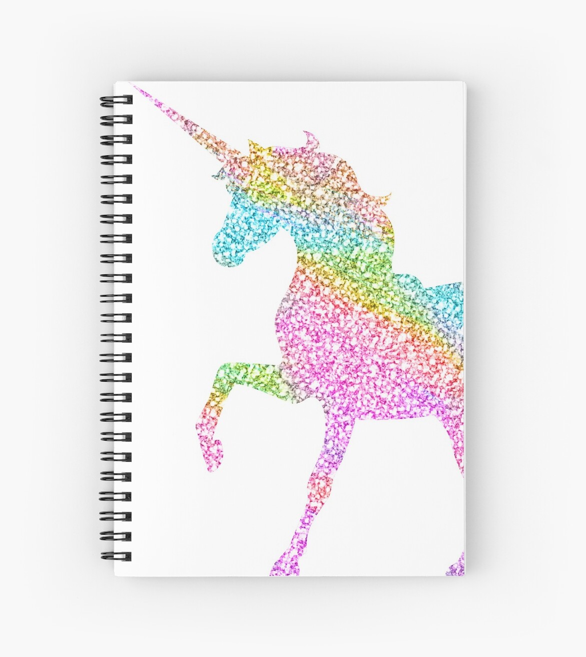 sparkly rainbow unicorn spiral notebooks by jwyly12