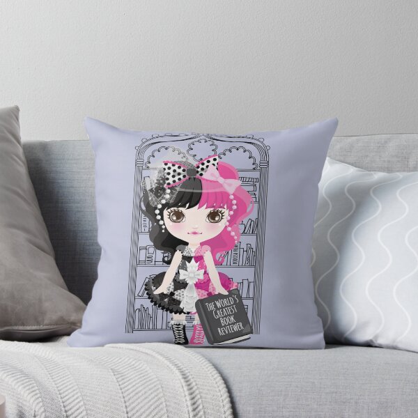 Chika - Book Diva Doll 2 Throw Pillow