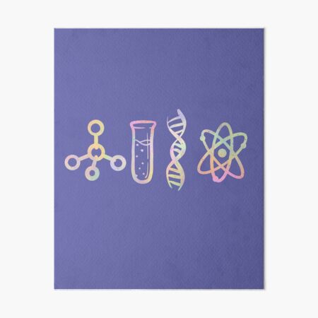 "Pastel Chemistry Science Minimalist Female" Art Board Print for Sale