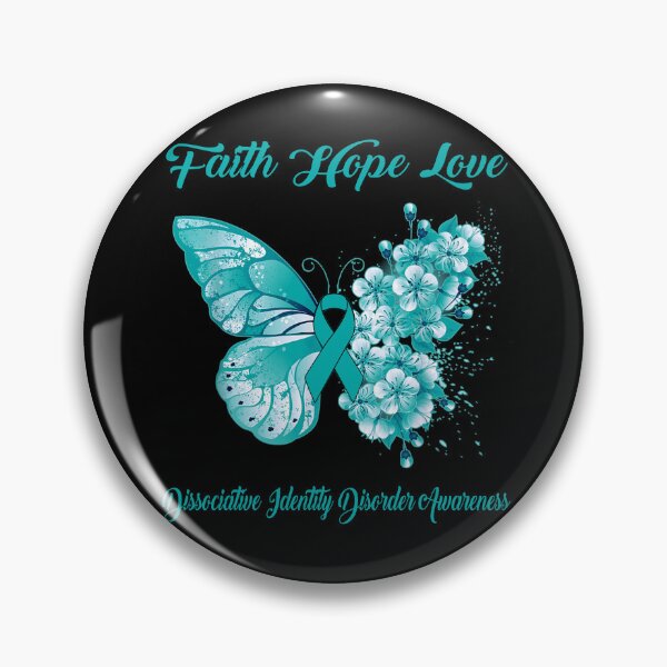 Item preview, Faith Hope Love Dissociative Identity Disorder Awareness Butterfly Ribbon Gifts designed and sold by Adropine.