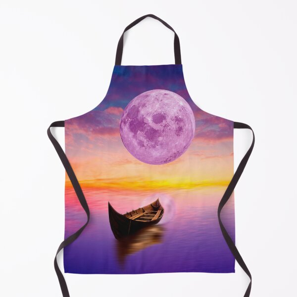 Item preview, Georgia okeeffe pink moon over water designed and sold by ApurwaArtShop.