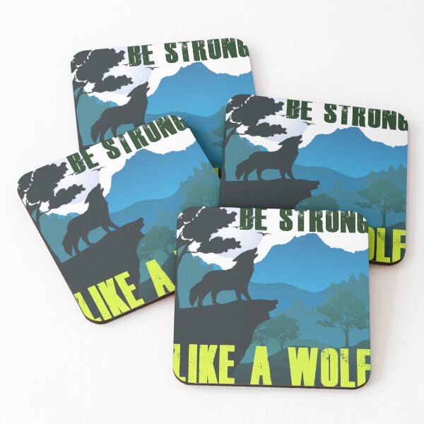 Item preview, Be Strong Like A Wolf - Retro Colors BS1 designed and sold by Art-by-Geoff.
