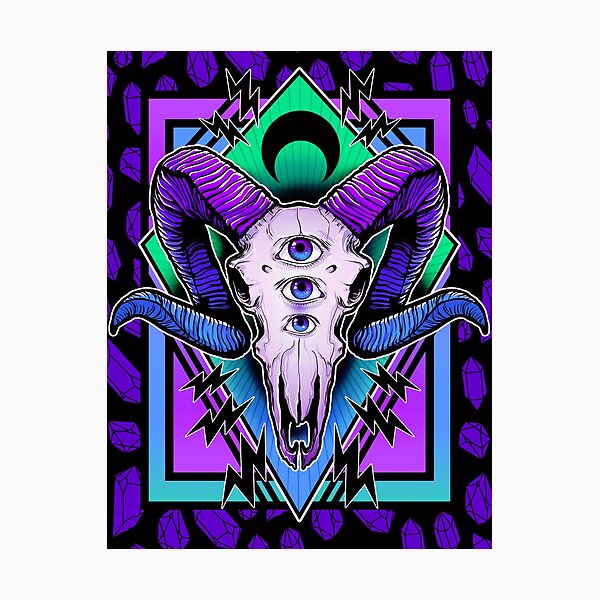 Ram Skull Photographic Print