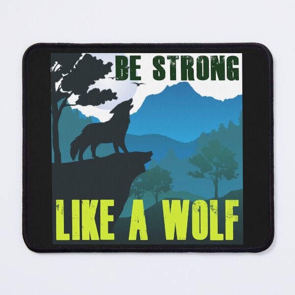 Item preview, Be Strong Like A Wolf - Retro Colors BS1 designed and sold by Art-by-Geoff.
