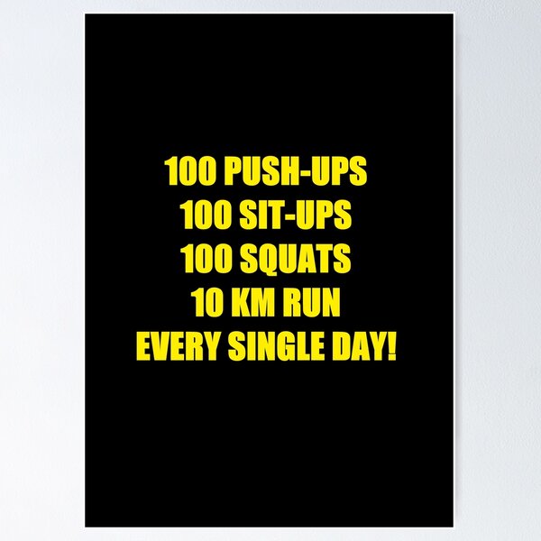 100 push ups sit ups squats 10 km run EVERY SINGLE DAY Workout