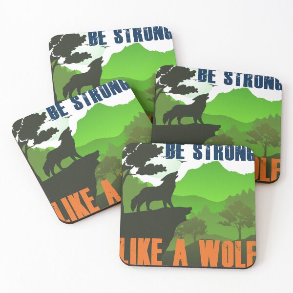 Item preview, Be Strong Like A Wolf - Retro Colors BS3 designed and sold by Art-by-Geoff.