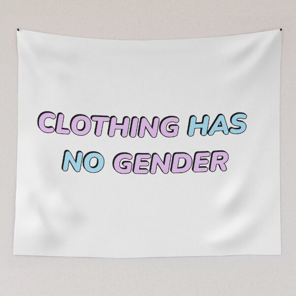 Item preview, CLOTHING HAS NO GENDER pink and blue designed and sold by Inspirationmotivation.