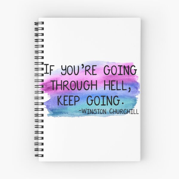 Item preview, Winston Churchill "if you're going through hell, keep going" designed and sold by Jilly Rose Ink.