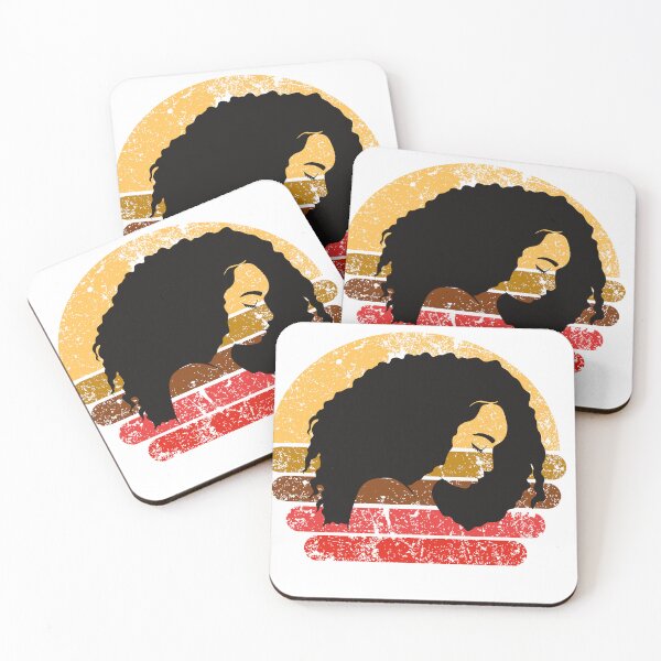 Item preview, Black Woman Retro Sunset designed and sold by DeansDesigns44.