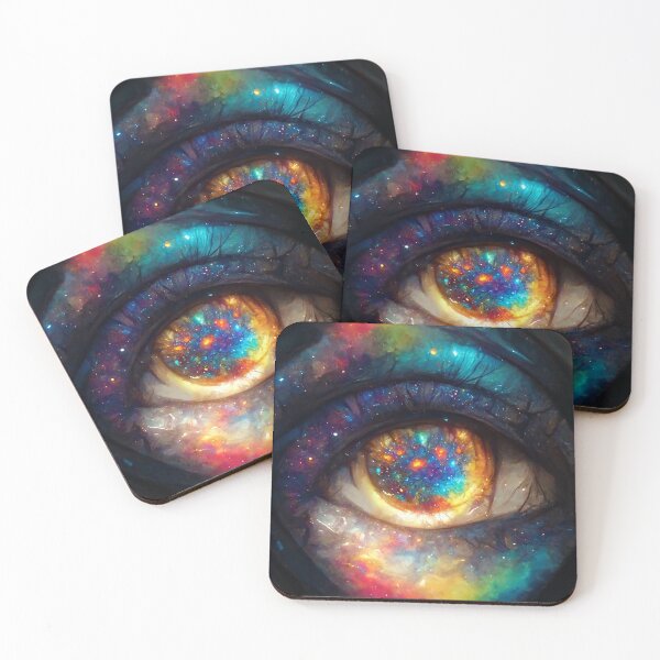 Item preview, Colorful Galaxy and Nebula Within Human Eye designed and sold by SteampunkJuni.