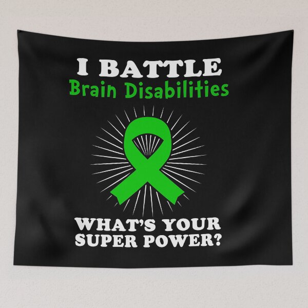 Item preview, I Battle Brain Disabilities Funny Brain Disabilities Warrior Gift designed and sold by rechardtee.