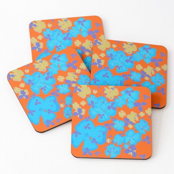 Item preview, Bright retro florals  designed and sold by LynseysArtShop.