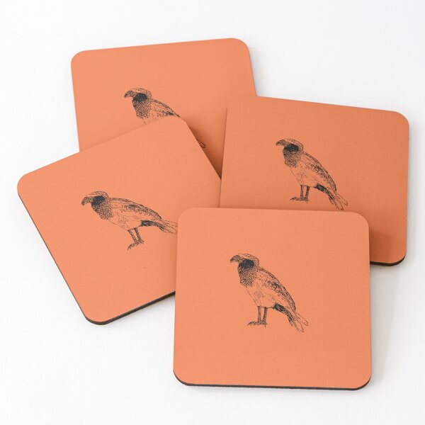 Item preview, A Crested Caracara Black Design Painting Print designed and sold by designsasstultd.
