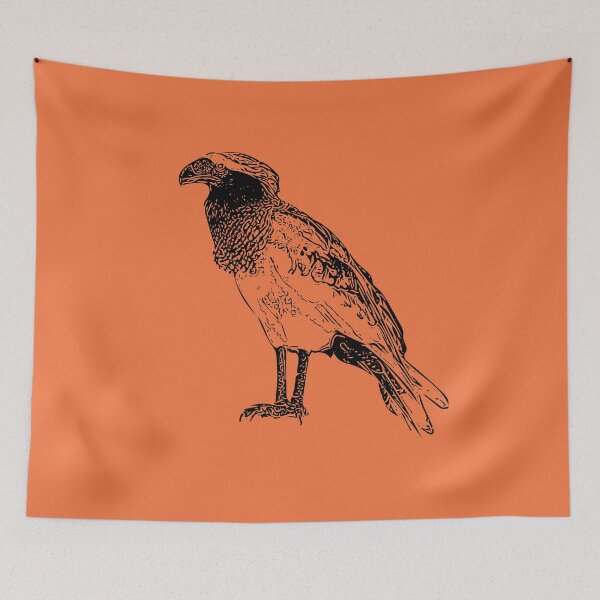 Item preview, A Crested Caracara Black Design Painting Print designed and sold by designsasstultd.