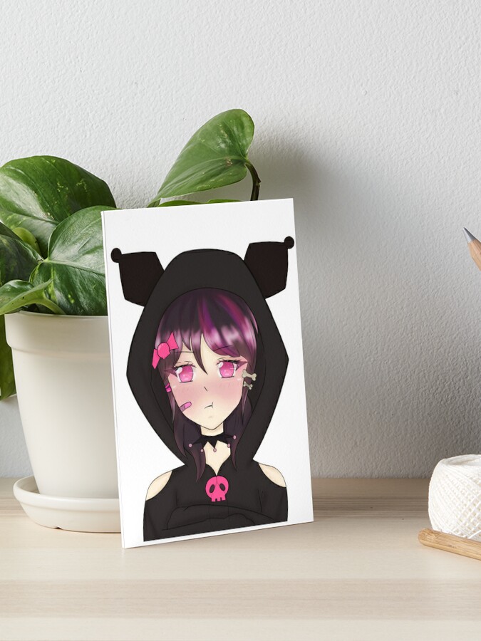 gothic anime girl dark icon, gifts. Art Board Print for Sale by