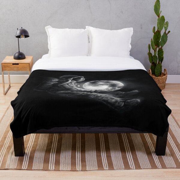 Moon Play Throw Blanket